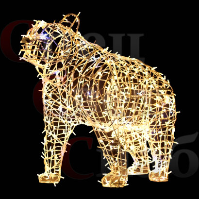 Светодиодная уличная фигура Медведь с брендированием