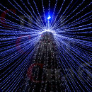 Уличное освещение - гирлянда "Звездное Небо" d=20м IP44 10м 90 нитей синий