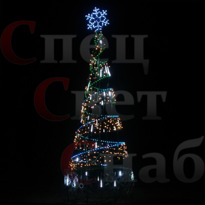 Елка цифровая 4м с макушкой (256 режимов свечения)